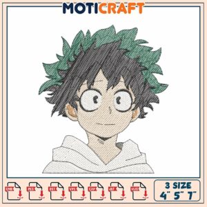 Izuku Midoriya Embroidery Design