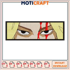 Dynamic Anime Embroidery Design Instant Download Art File