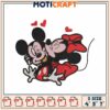 Minnie & Mickey Kiss Embroidery Design 1 Minnie & Mickey Kiss Embroidery Design
