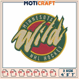 Minnesota Wild Hockey Embroidery Design