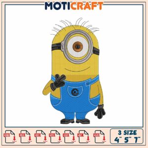Minion Embroidery Design 3 Sizes 4x5x7 Inch