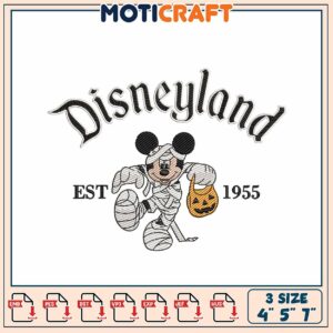 Mickey Mummy Disneyland Embroidery Design