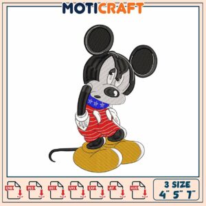 Mickey Mouse Patriotic Embroidery Design