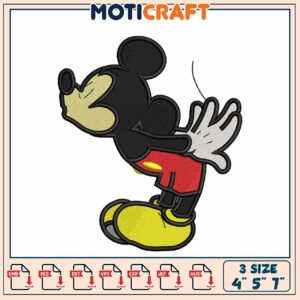 Mickey Mouse Embroidery Design File in Multiple Sizes for Crafting