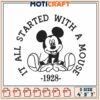Mickey Mouse Embroidery Design 1928