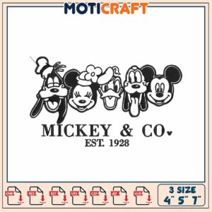 Mickey and Co Embroidery Design for Creative Projects 2023