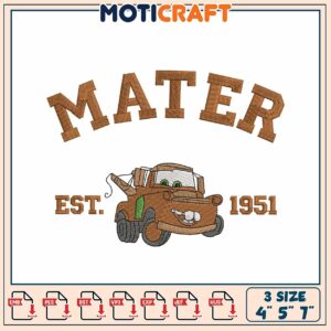 Mater Embroidery Design 3 Sizes 4x5x7 Inches