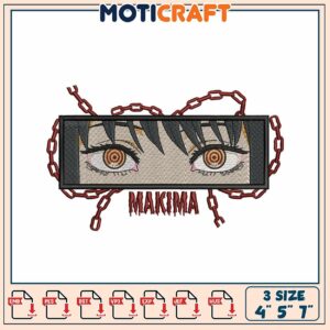 Makima Eyes Embroidery Design 3 Sizes