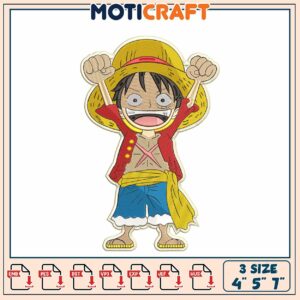 Luffy Inspired Embroidery Design for Crafting Enthusiasts 2023