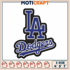 LA Dodgers Embroidery Design 3 Sizes
