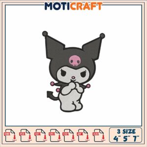 Kuromi Embroidery Design 3 Sizes 4x5x7 Inches