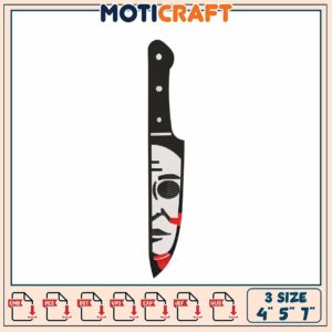 Knife Embroidery Design, 3 Sizes