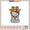 Hello Kitty Reindeer Embroidery Design