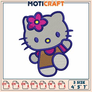 Hello Kitty Embroidery Design for All Formats and Sizes Available