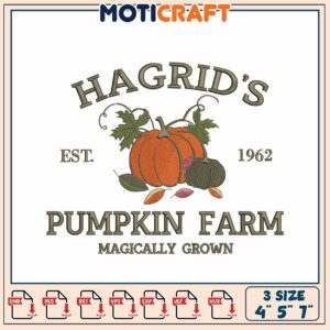 Hagrid's Pumpkin Farm Embroidery Design