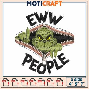Grinch Eww People Embroidery Design Grinch Eww People Embroidery Design