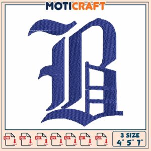 Gothic Letter B Embroidery Design Gothic Letter B Embroidery Design