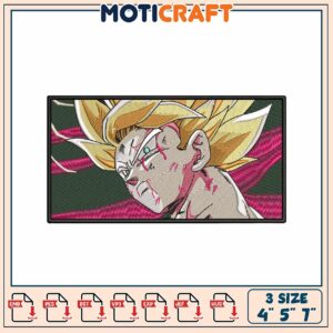 Goku Embroidery Patch Design