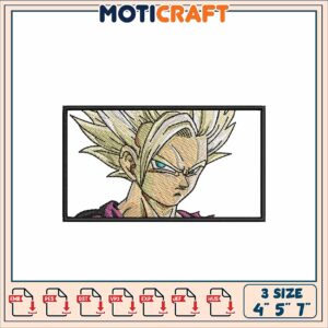 Goku Embroidery Design 4x5x7 Inch