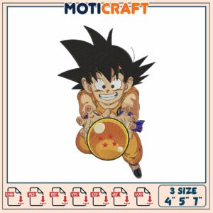Goku Dragon Ball Z Embroidery Design