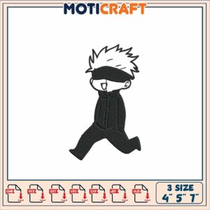 Gojo Satoru Embroidery Design 4x7 Inch
