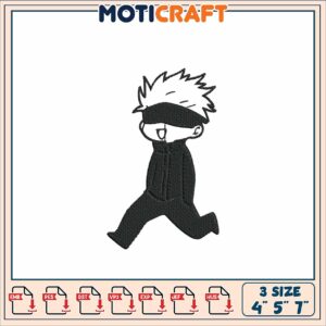 Gojo Satoru Embroidery Design 4x5x7 Inch