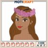 Girl with Flower Crown Embroidery Design