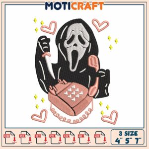 Ghostface Embroidery Design