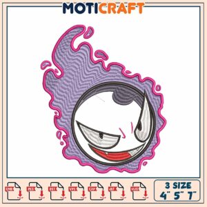 Ghost Embroidery Design 4x5x7 Inch