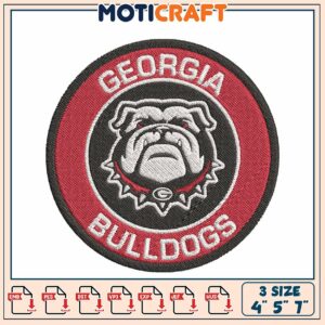 Georgia Bulldogs Embroidery Patch Design