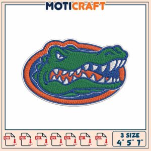 Gator Head Embroidery Design 4x5x7 Inch