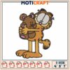 Garfield Hugging Bear Embroidery Design