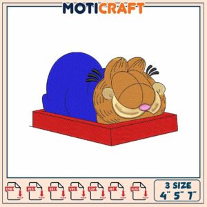 Garfield Sleeping Embroidery Design