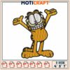 Garfield Embroidery Design for DIY Projects in Multiple Sizes