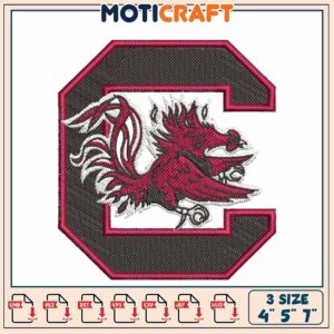 Gamecock Embroidery Design 4x5x7 Inch