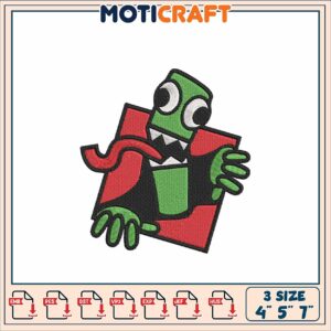 Funny Monster Character Embroidery Design for Creative Projects