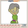 Funny Cartoon Embroidery Design of a Woman in Glasses 4x5x7 2 Funny Cartoon Embroidery Design of a Woman in Glasses 4x5x7