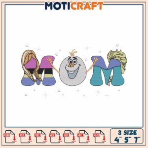 Frozen Mom Embroidery Design