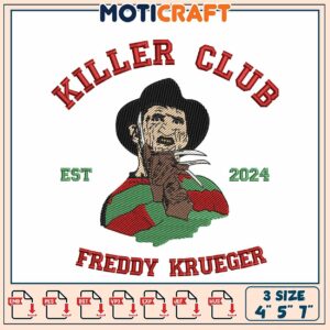 Freddy Krueger Embroidery Design