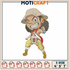 Franky Embroidery Design 3 Sizes