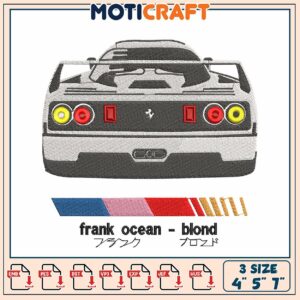 Frank Ocean Blond Ferrari Embroidery Design