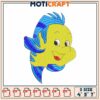 Flounder Embroidery Design, 3 Sizes