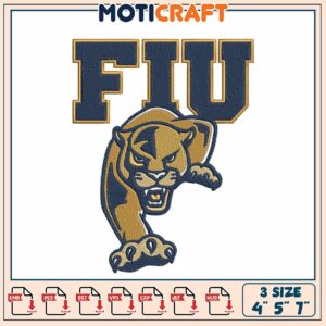 FIU Panther Embroidery Design 3 Sizes
