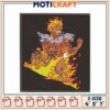 Flaming Figure Embroidery Patch