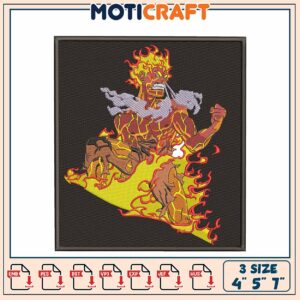Flaming Figure Embroidery Patch