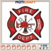 Fire Dept Embroidery Design 4x5x7 Inch 2 Fire Dept Embroidery Design 4x5x7 Inch