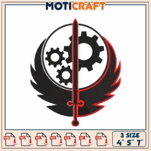 Fallout Brotherhood of Steel Embroidery Design