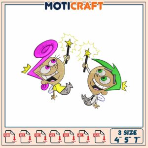 Fairly OddParents Embroidery Design 4x5x7 inch