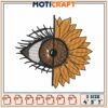 Eye Sunflower Embroidery Design 3 Sizes 1 Eye Sunflower Embroidery Design 3 Sizes