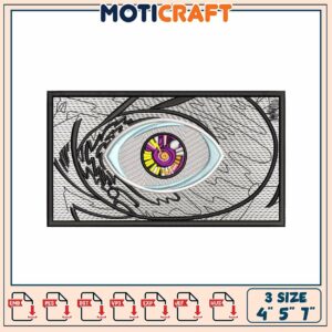 Eye Embroidery Design 3 Sizes 4x5x7 Inch